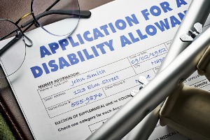 A filled out application for disability benefits, with help from a Social Security Attorney in Peoria IL