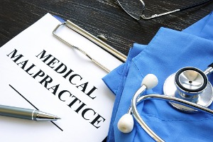 A clipboard talking about Medical Malpractice in Peoria IL